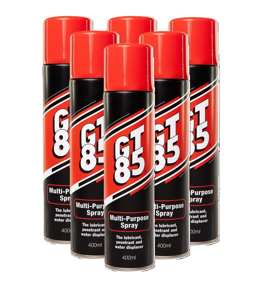 GT85  Aerosol Spray Can Chain Lubricant Water Displace 400ML x 6 Cans